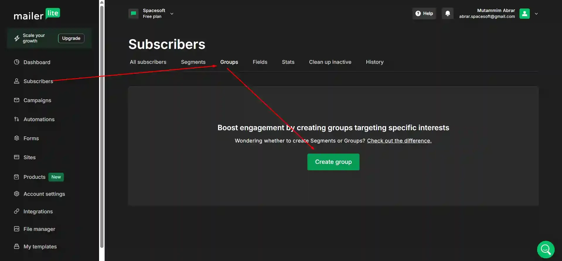 Create group